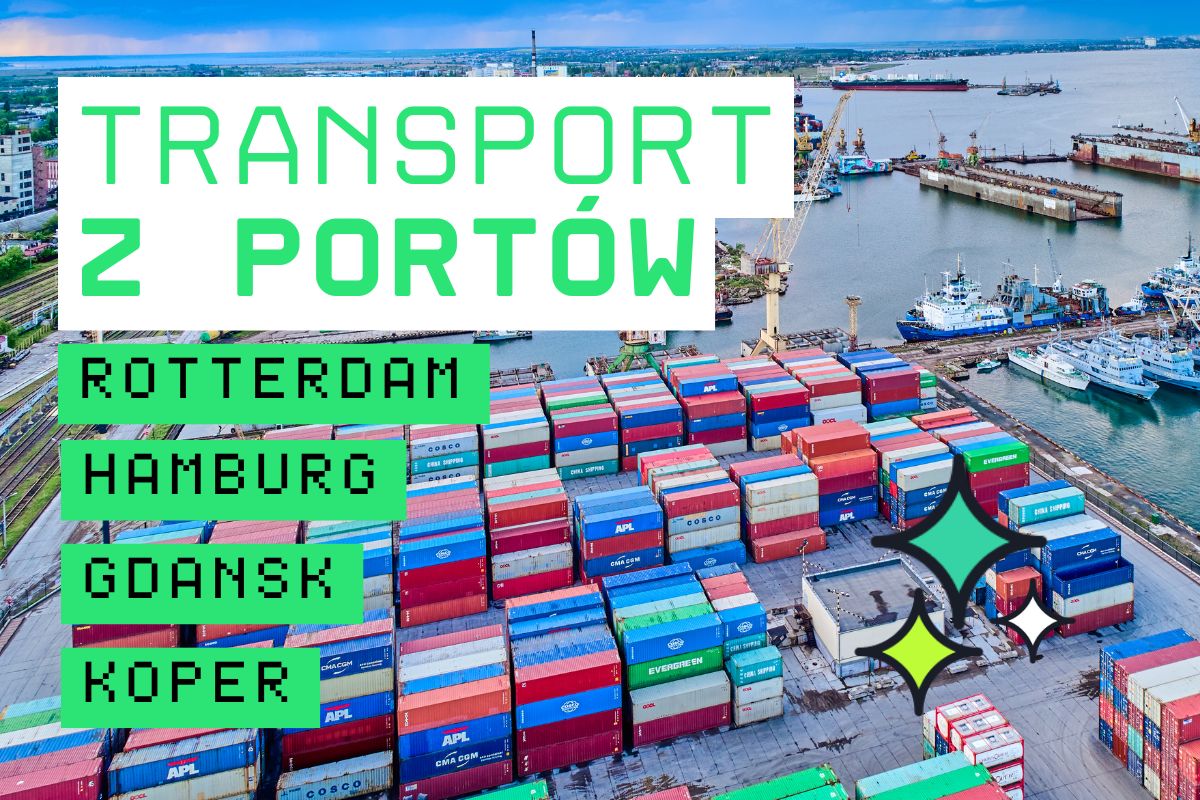 Terminal kontenerowy z widokiem na port i kontenery. Transport z portów Rotterdam, Hamburg, Gdańsk i Koper organizowany przez SEVIUM